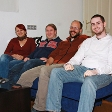 Identifikation mit synyx: v.l. Aljona Murygina, Patrick Kessler, Matthias Knorre und Tobias Knell Identifikation mit synyx: v.l. Aljona Murygina, Patrick Kessler, Matthias Knorre und Tobias Knell