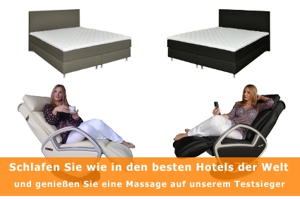 Massagesessel und Boxspringbett Massagesessel und Boxspringbett
