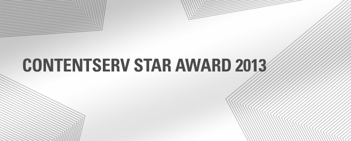 CONTENTSERV Star Award 2013 CONTENTSERV Star Award 2013