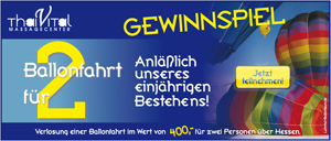 Gewinnspiel: Ballonfahrt gewinnen für 2 Personen