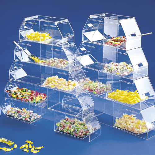 Süßwarenregal aus Plexiglas® Süßwarenregal aus Plexiglas®