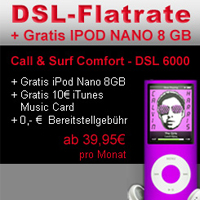 DSL + gratis iPod Nano 8 GB 