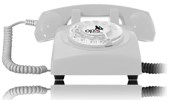 Opis 60s cable weiss - Retro-Telefon mit echter Wählscheibe Opis 60s cable weiss - Retro-Telefon mit echter Wählscheibe