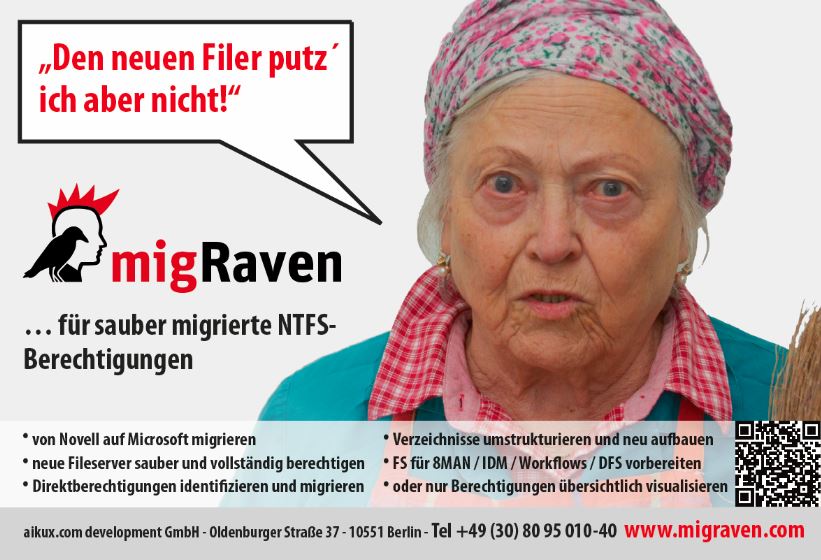 migRaven migriert Ihre Fileserverberechtigungen oder baut Sie in einem Rutsch neu auf. migRaven migriert Ihre Fileserverberechtigungen oder baut Sie in einem Rutsch neu auf.