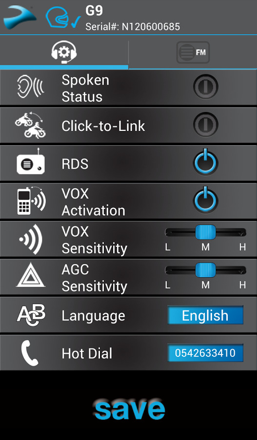 Cardo SmartSet-App für Android