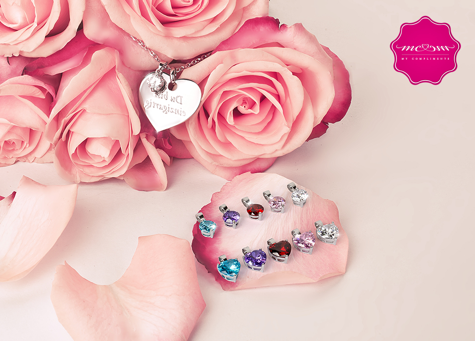 Compliment heart du bist schon + diverse Gemstones