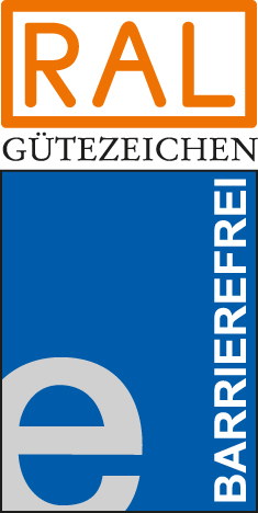 RAL Gütezeichen barrierefrei; Bildnachweis: RAL RAL Gütezeichen barrierefrei; Bildnachweis: RAL