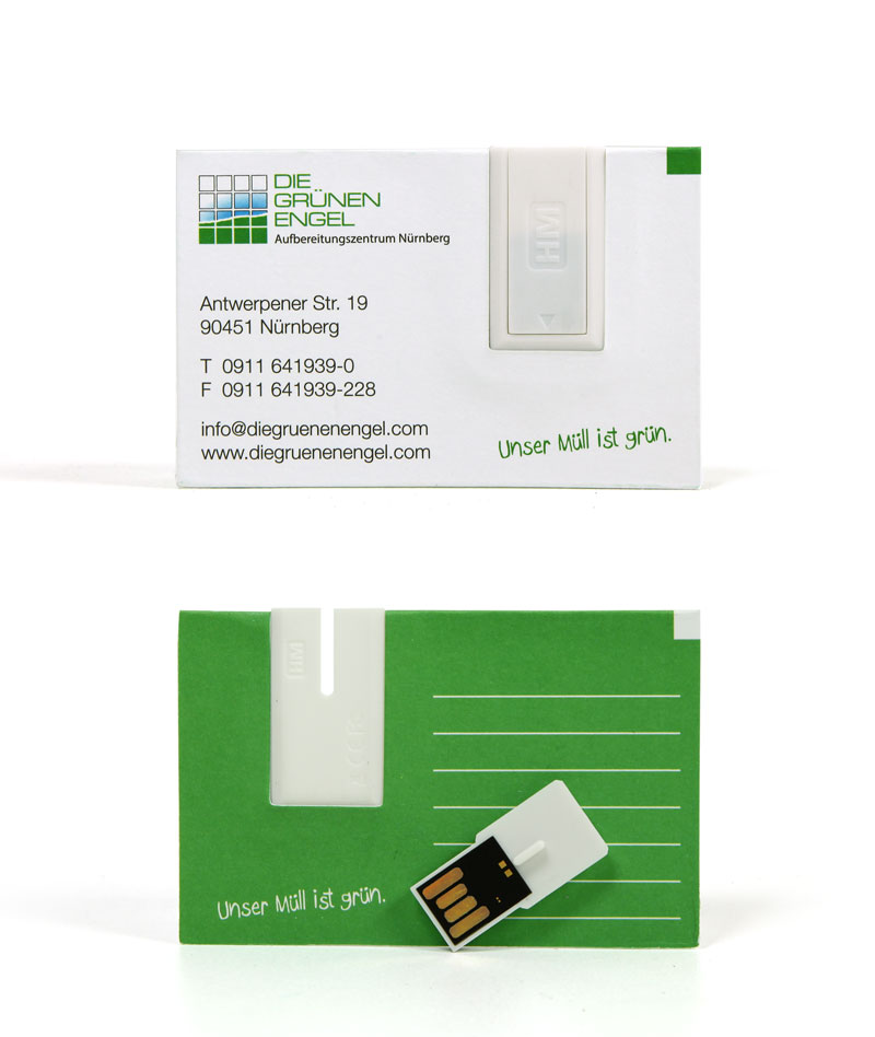 USB Visitenkarte aus Papier