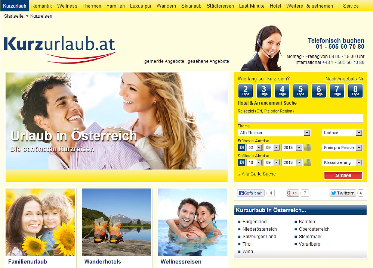 Kurzurlaub.at - Urlaub inÖsterreich