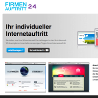 In vier Schritten zur Firmen Homepage.