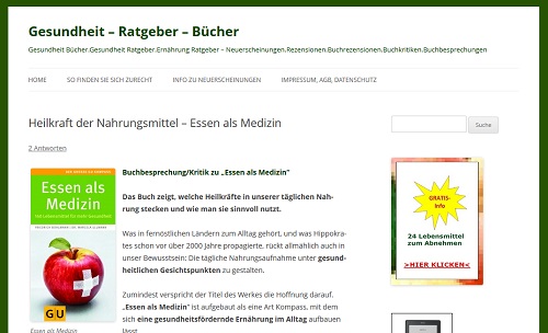 gesundheit-ratgeber-bücher: Essen als Medizin gesundheit-ratgeber-bücher: Essen als Medizin