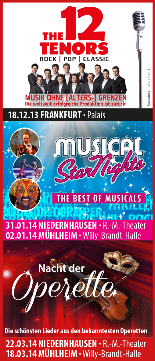 Die Show - Highlights in Frankfurt und Umgebung Die Show - Highlights in Frankfurt und Umgebung