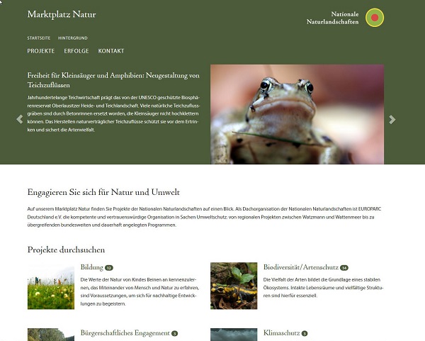 Der neue Markplatz Natur von EUROPARC Deutschland e.V.