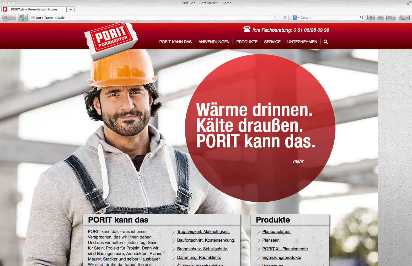Neuer Webauftritt von PORIT Porenbeton. Neuer Webauftritt von PORIT Porenbeton.