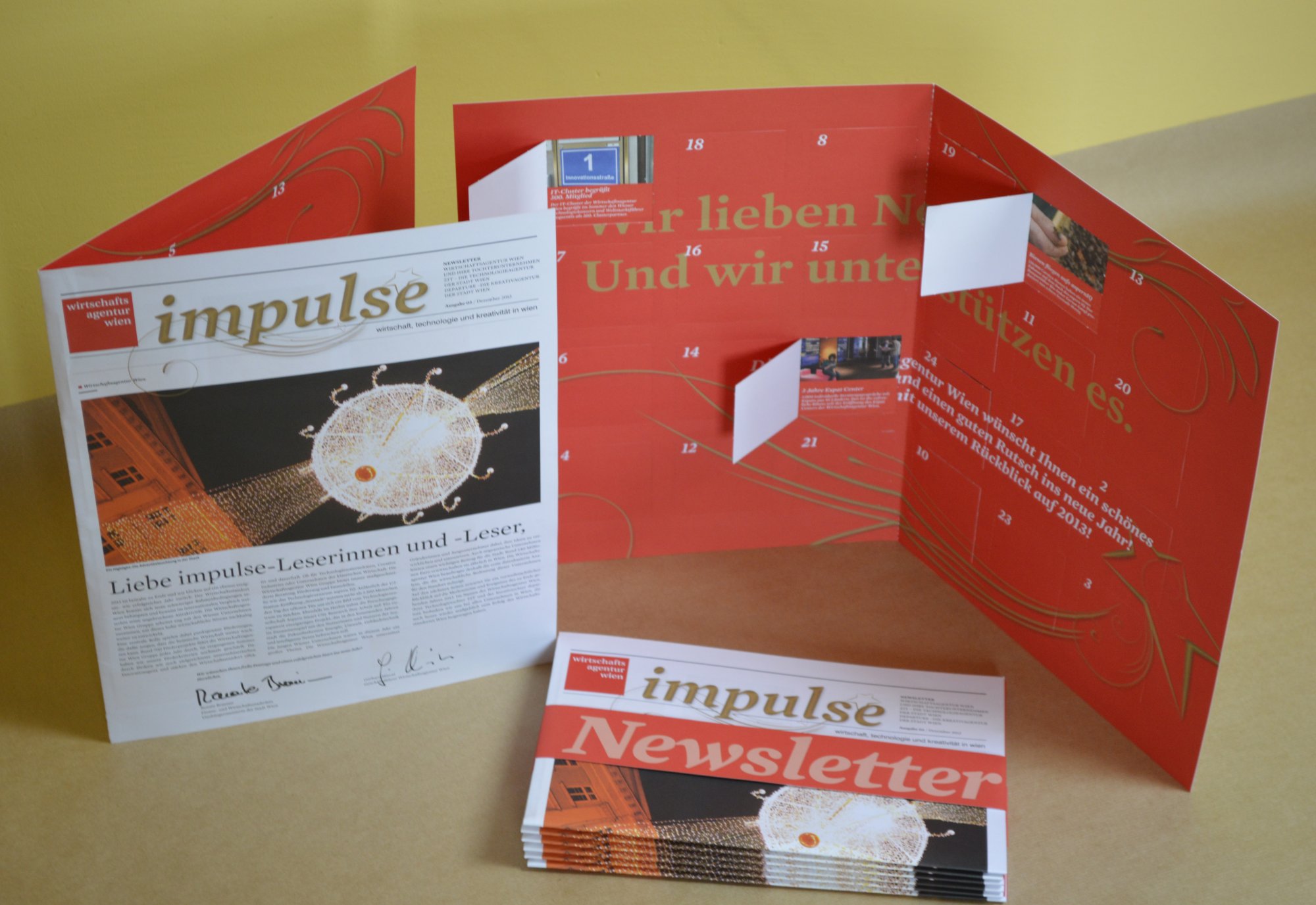 Newsletter mit integriertem Adventkalender - produziert von Piacek Newsletter mit integriertem Adventkalender - produziert von Piacek