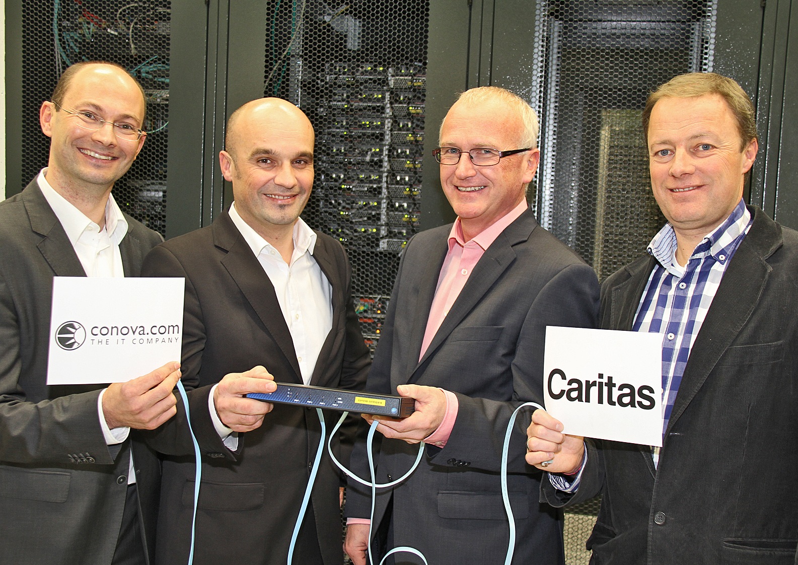 Nahtlos erfolgte dieÜbergabe der Daten vom alten Rechenzentrum der Caritas an den Server bei der con
