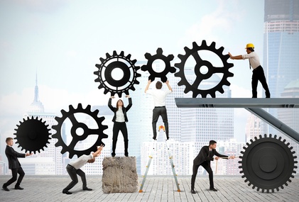 Teamwork of business people Teamwork of business people