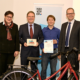 Fahrradfreundlichster Arbeitgeber 2013 in der Region Hannover