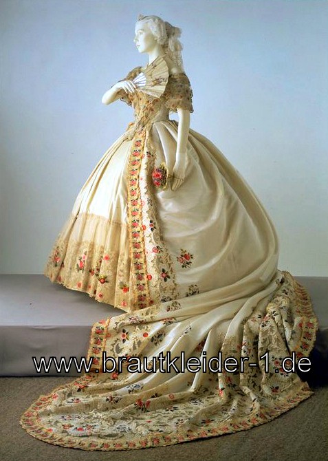 Bodenlanges viktorianisches Brautkleid